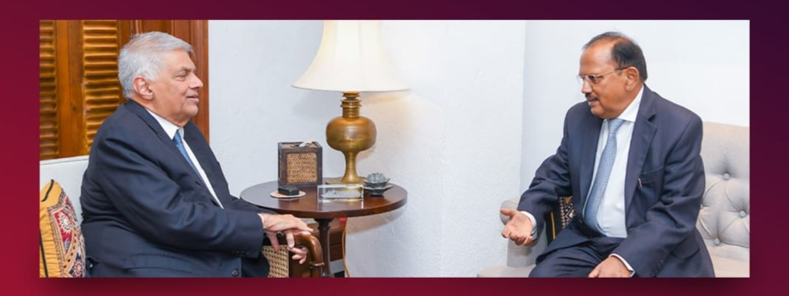 Wickremesinghe Hosts India’s NSA Ajit Doval